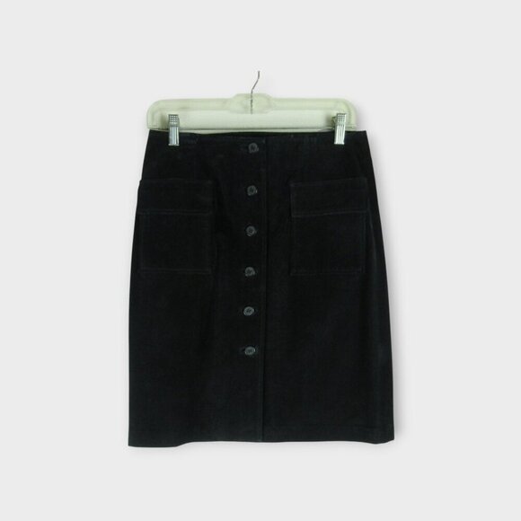 Mossimo Supply Co. Dresses & Skirts - Mossimo Supply Co. Black Genuine Suede Pencil Skirt Size 4 Vintage Y2K